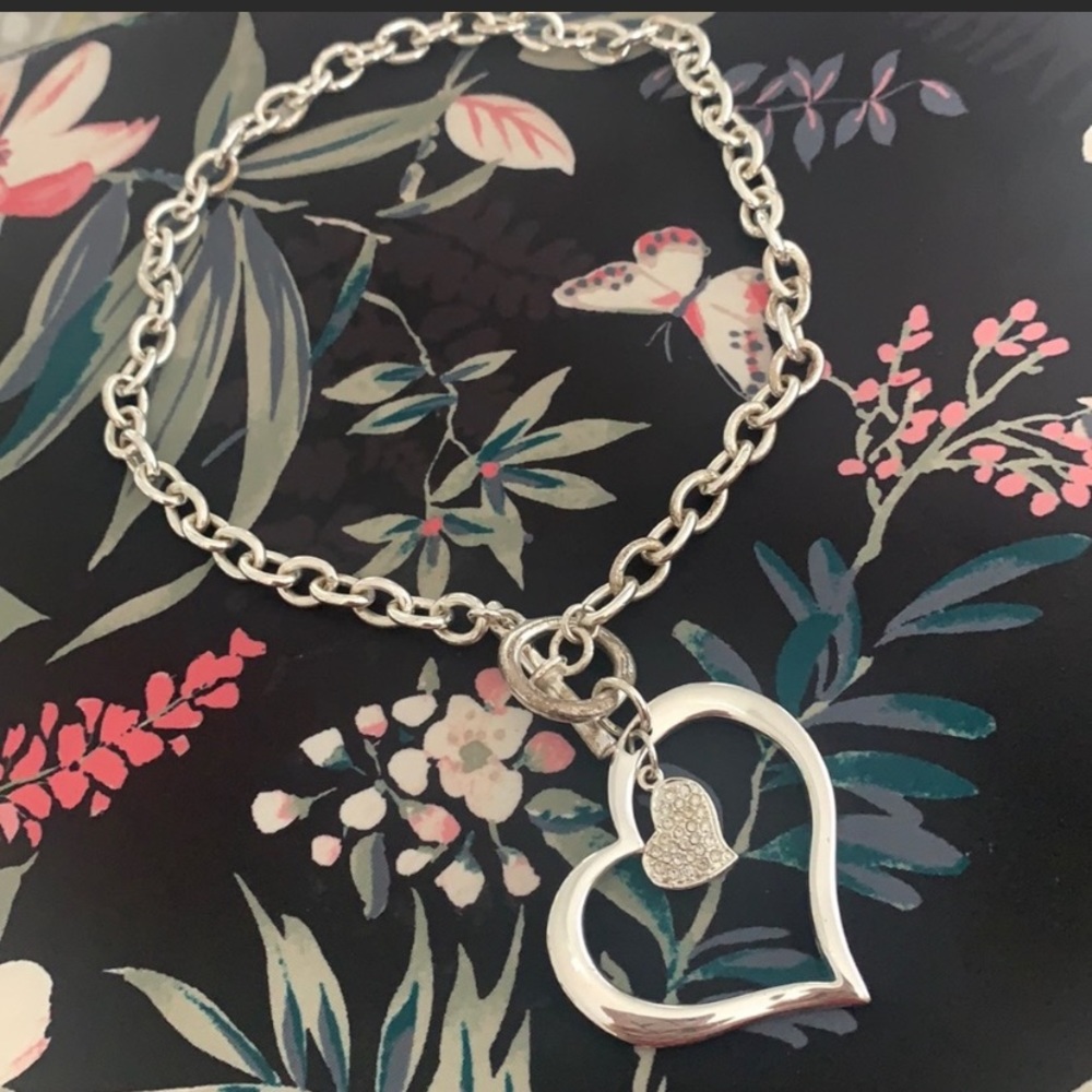 Silver heart necklace